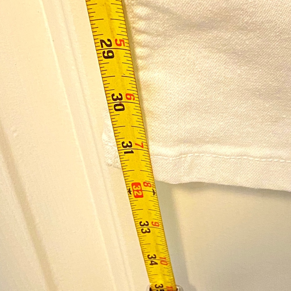 WHBM White Denim Boot Leg Jeans 8 47 - Picture 5 of 7